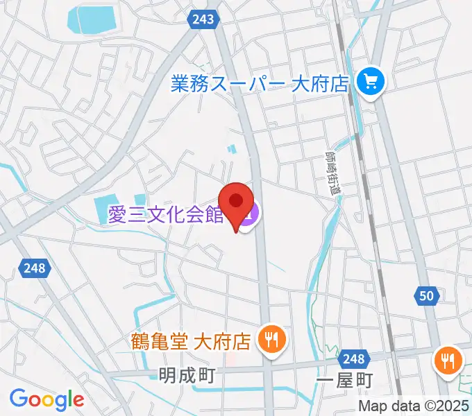 愛三文化会館の地図