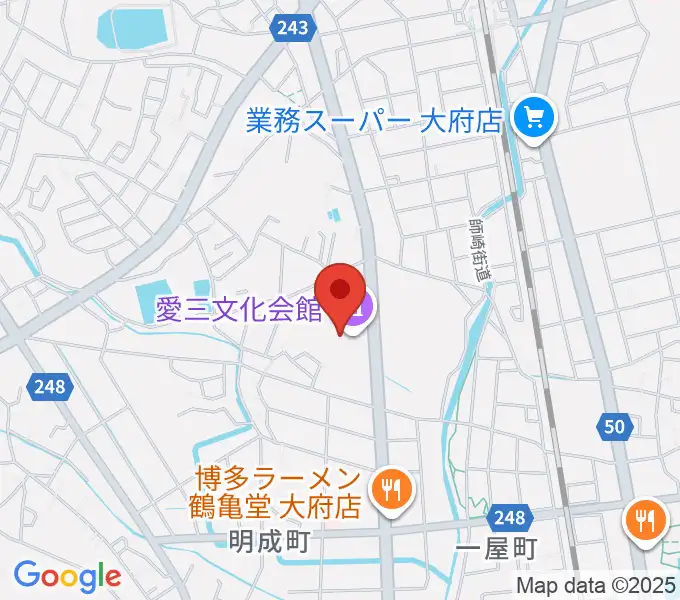 愛三文化会館の地図