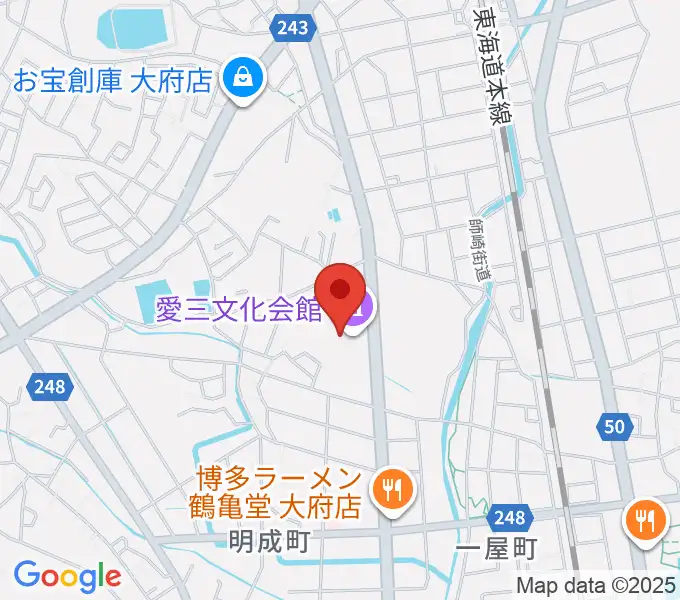 愛三文化会館の地図