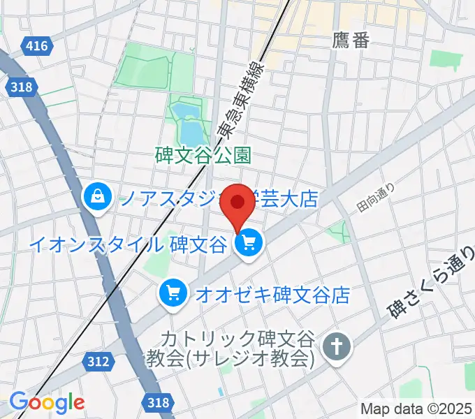 碑文谷APIA40の地図