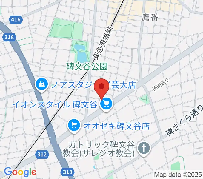 碑文谷APIA40の地図