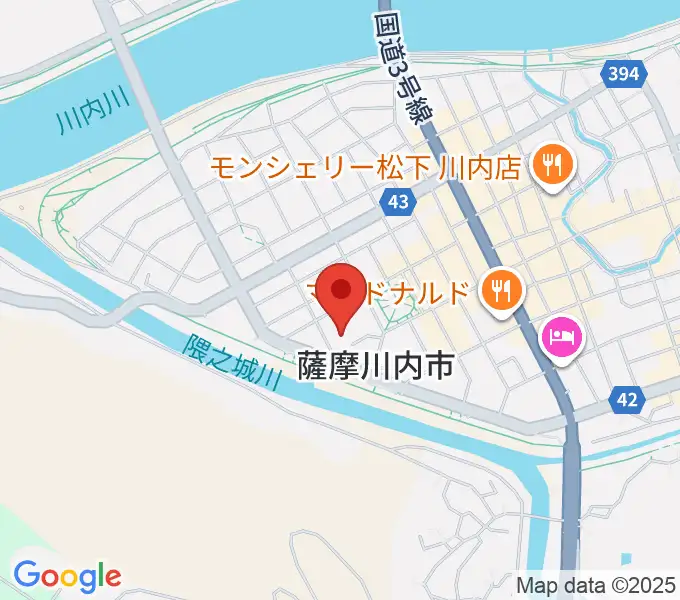 川内文化ホールの地図
