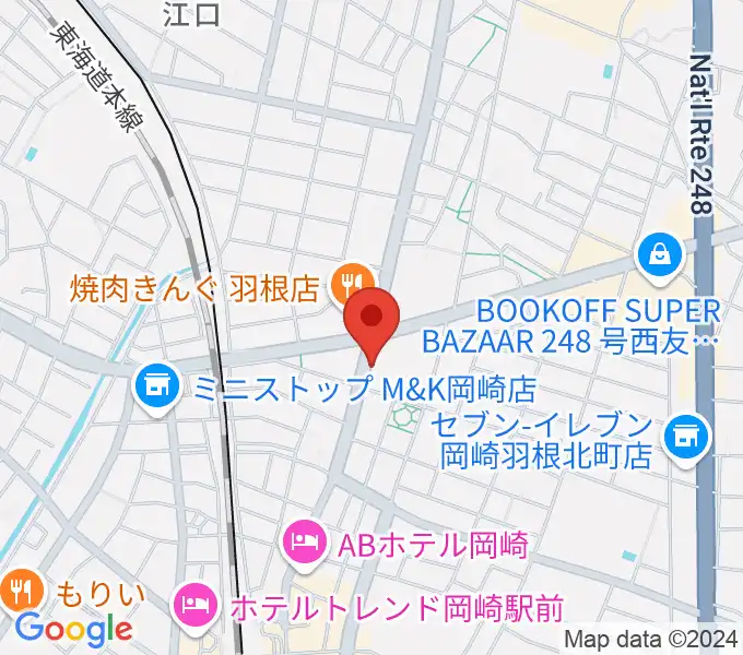 岡崎市シビックセンターの地図