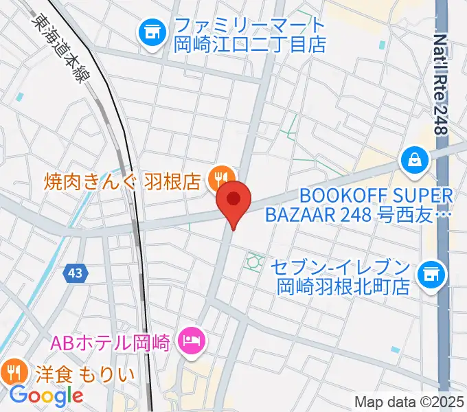 岡崎市シビックセンターの地図