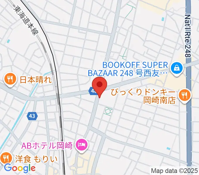 岡崎市シビックセンターの地図