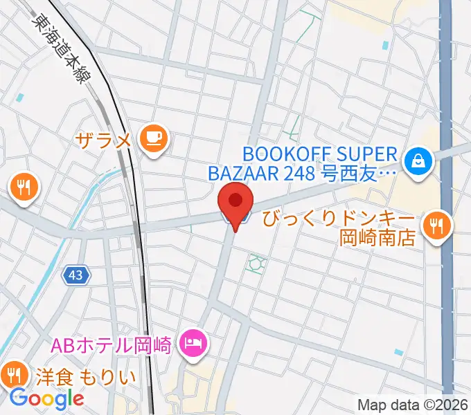 岡崎市シビックセンターの地図