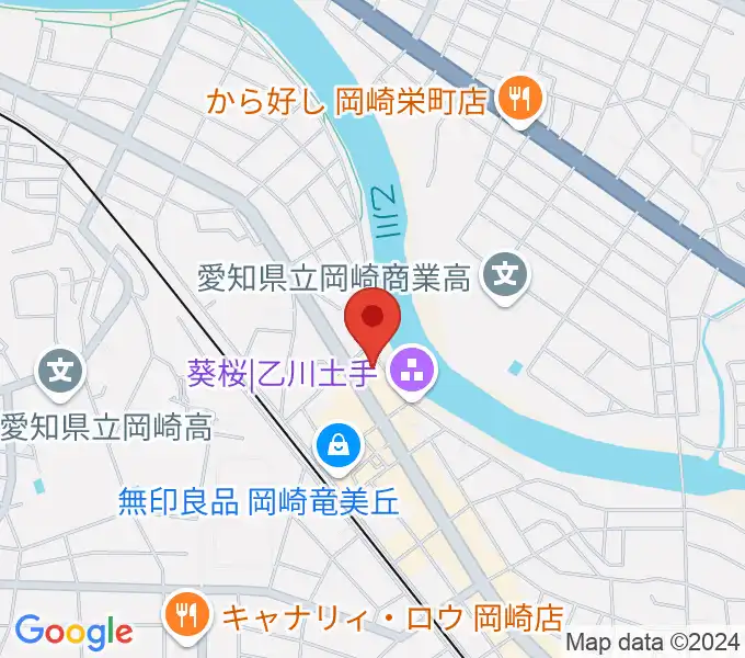 岡崎市竜美丘会館の地図