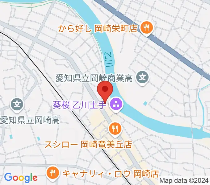 岡崎市竜美丘会館の地図