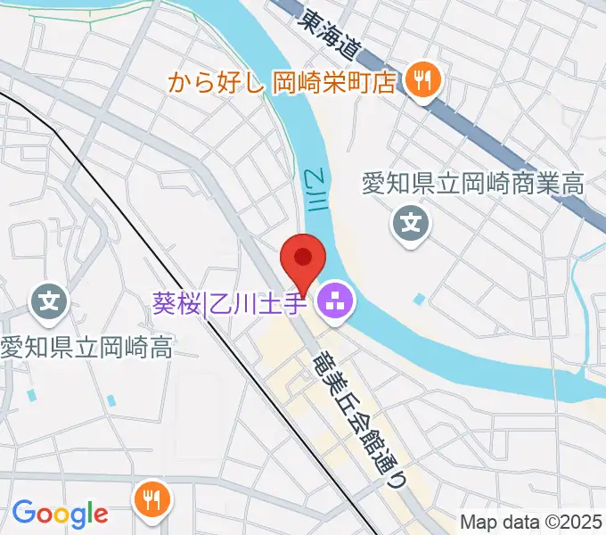 岡崎市竜美丘会館の地図