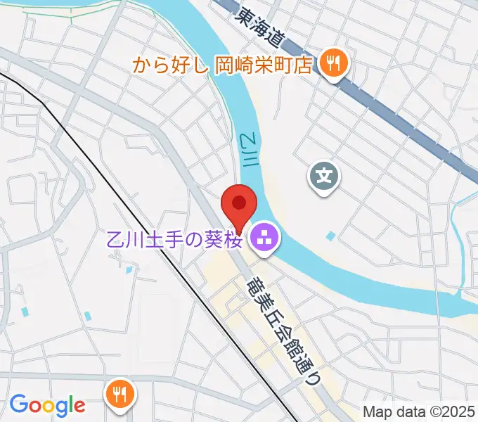 岡崎市竜美丘会館の地図