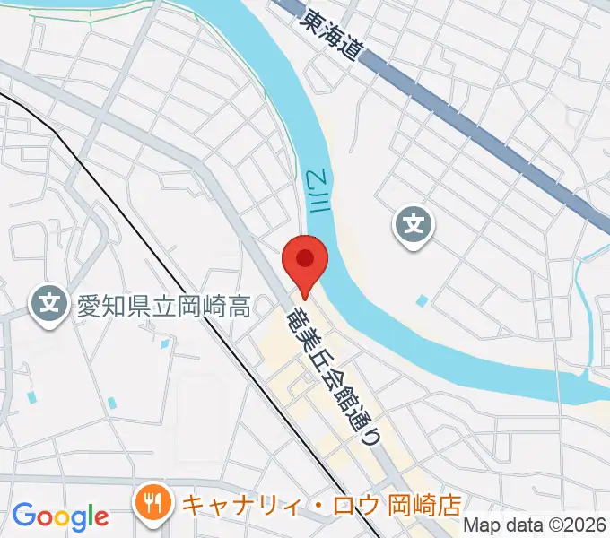 岡崎市竜美丘会館の地図