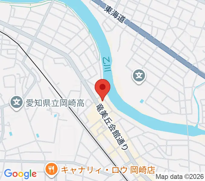 岡崎市竜美丘会館の地図