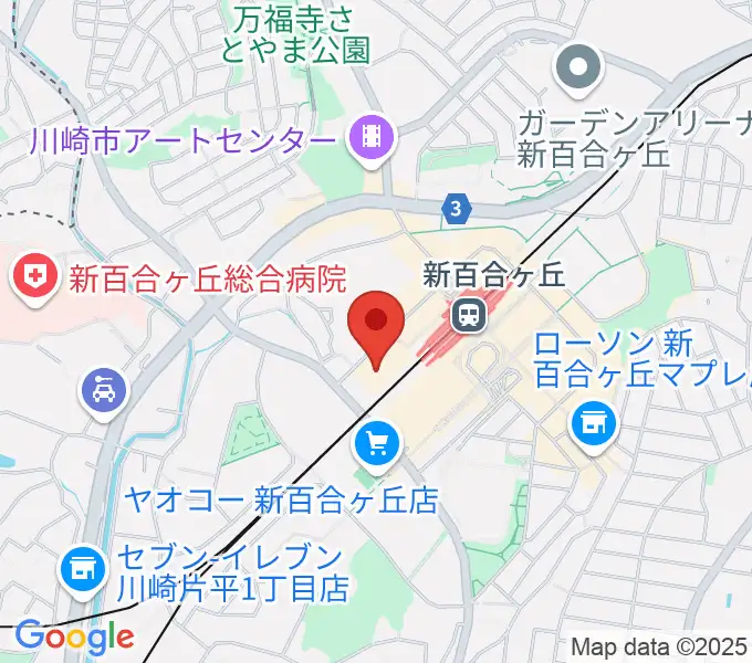 新百合トウェンティワンホールの地図