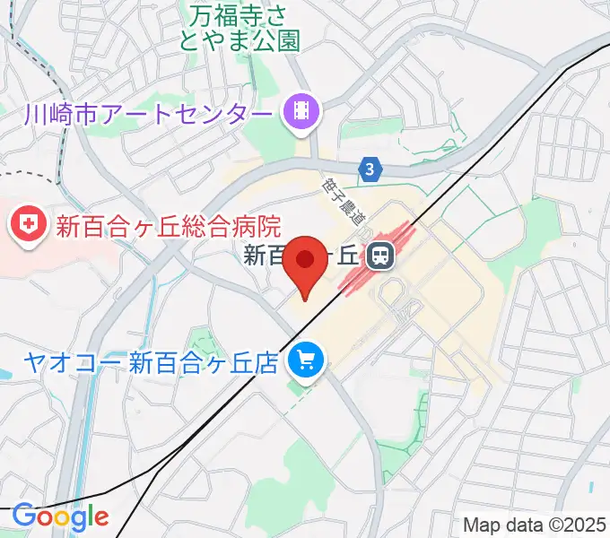 新百合トウェンティワンホールの地図