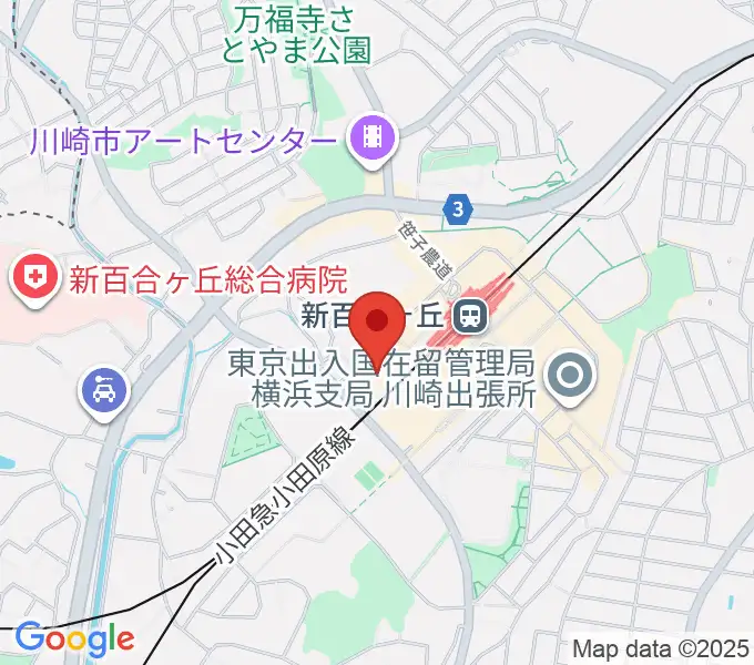 新百合トウェンティワンホールの地図
