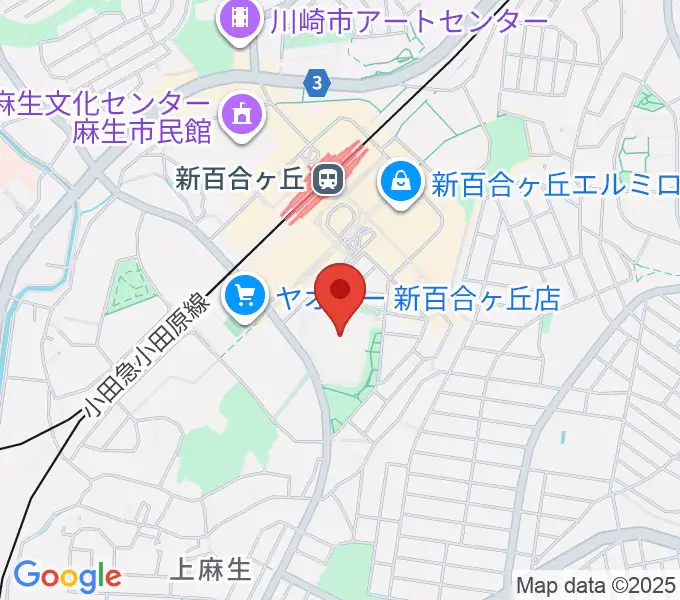 昭和音楽大学 ユリホールの地図