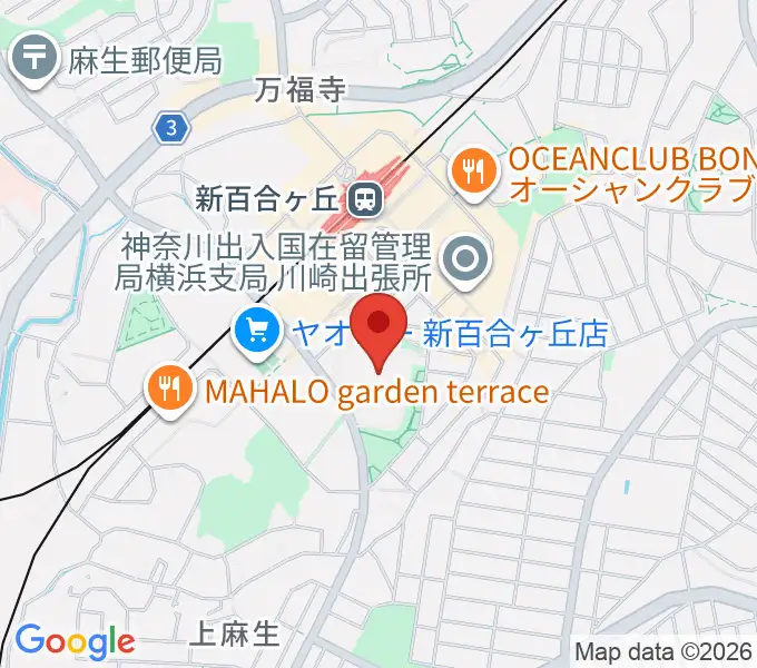 昭和音楽大学 ユリホールの地図