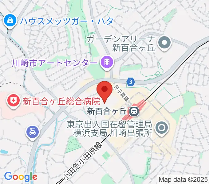 麻生市民館の地図
