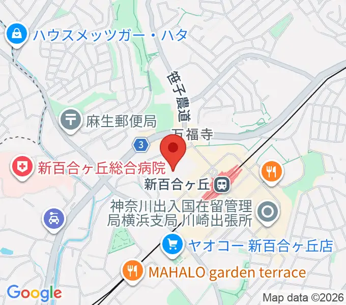 麻生市民館の地図