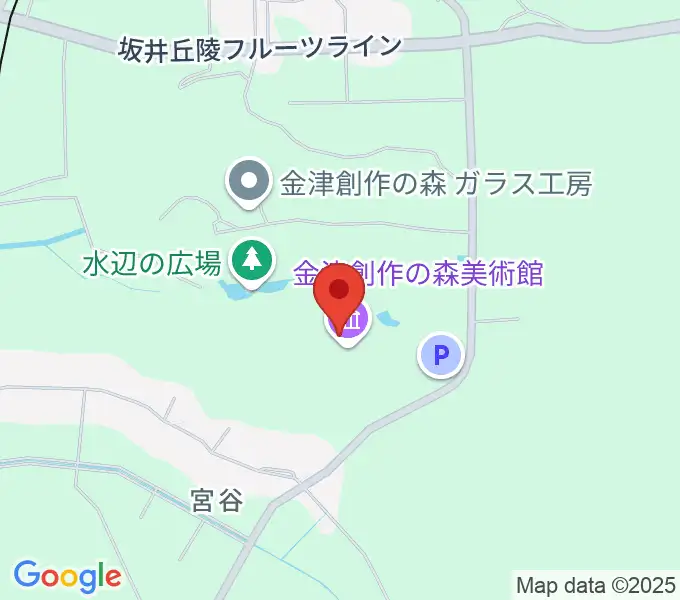 金津創作の森 美術館アートコアの地図