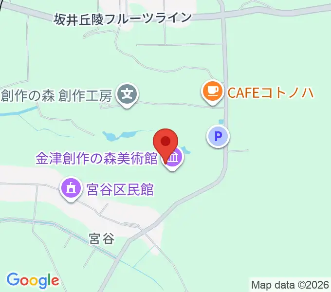 金津創作の森美術館の地図
