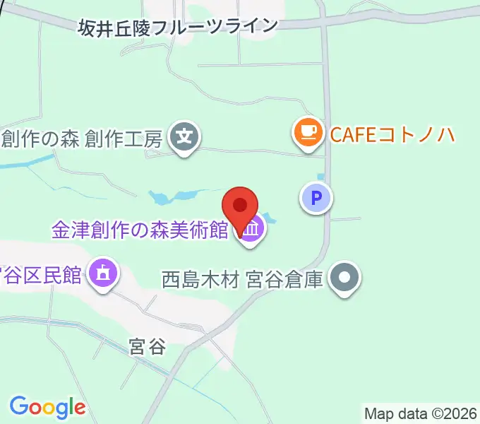 金津創作の森美術館の地図