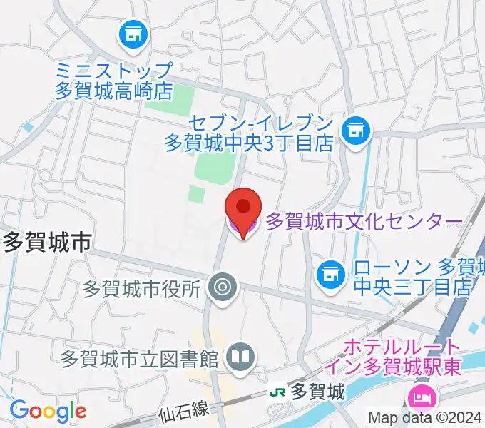 多賀城市民会館の地図