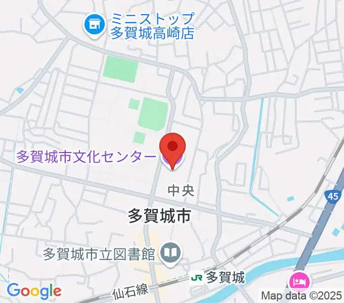 多賀城市民会館の地図