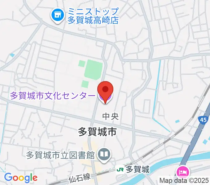 多賀城市民会館の地図