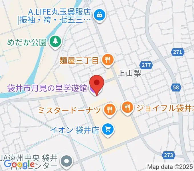 袋井市月見の里学遊館 うさぎホールの地図