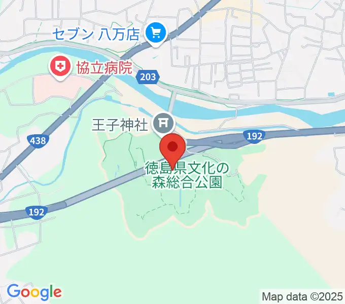 徳島県立21世紀館の地図