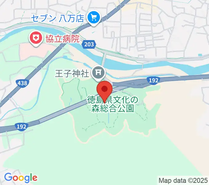 徳島県立21世紀館の地図