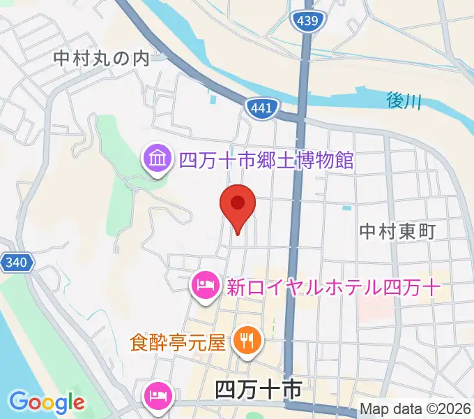 四万十市立文化センターの地図