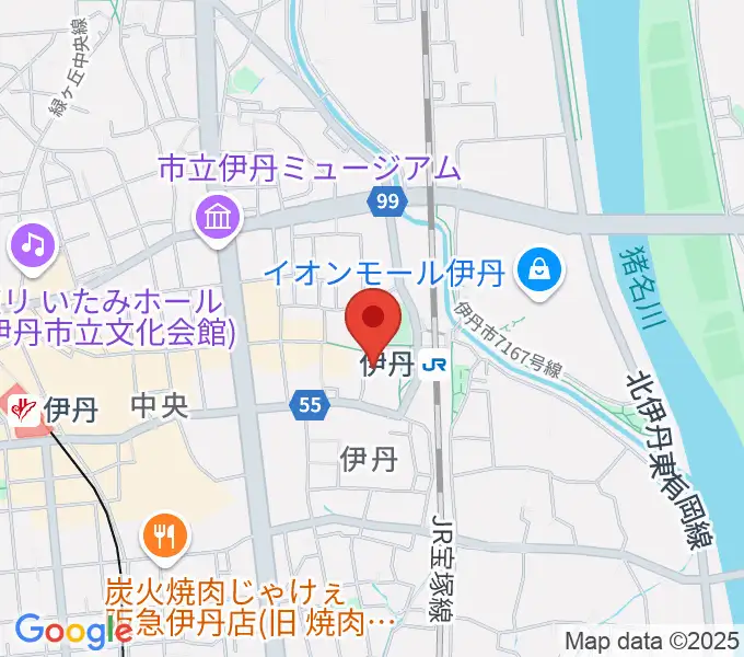 アイホール（伊丹市立演劇ホール）の地図