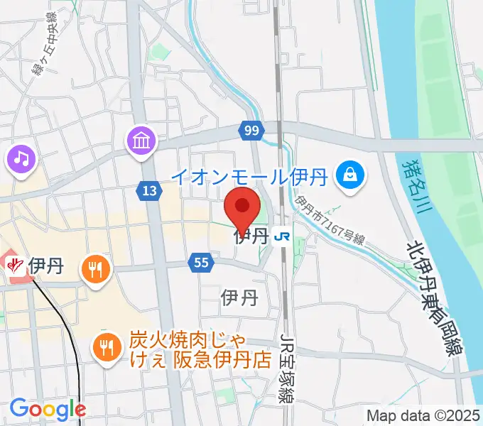 アイホール（伊丹市立演劇ホール）の地図