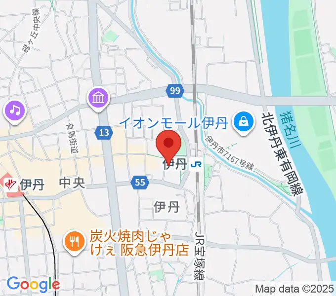 アイホール（伊丹市立演劇ホール）の地図