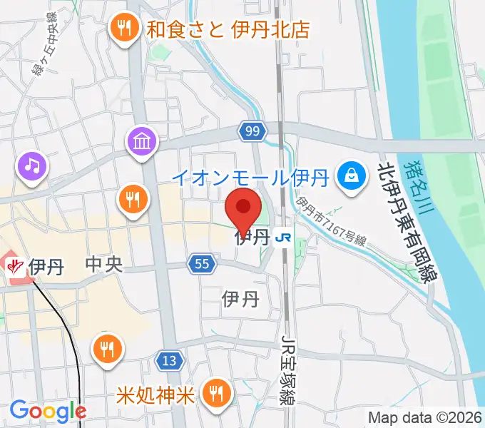 アイホール（伊丹市立演劇ホール）の地図