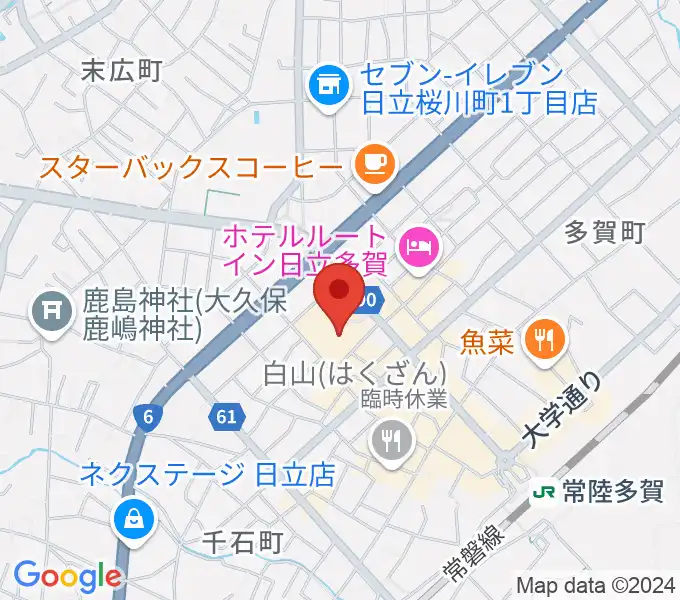 多賀市民会館の地図