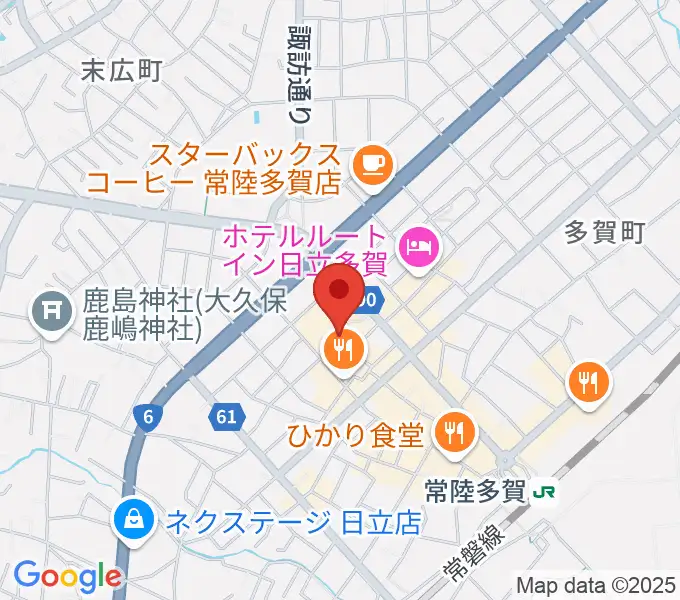 多賀市民会館の地図
