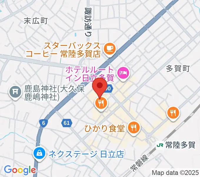 多賀市民会館の地図