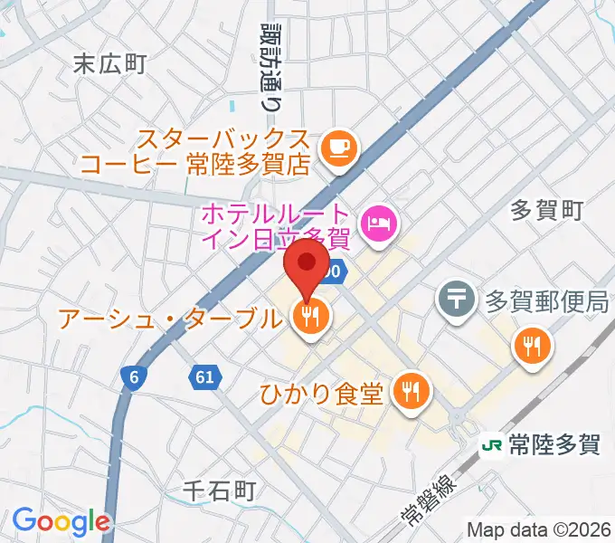 多賀市民会館の地図