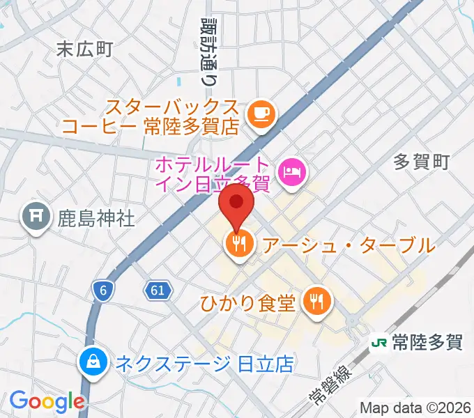 多賀市民会館の地図
