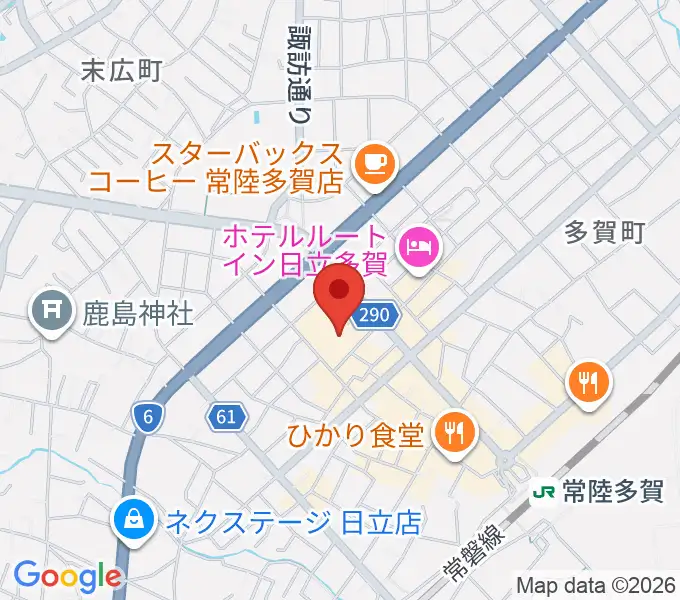 多賀市民会館の地図