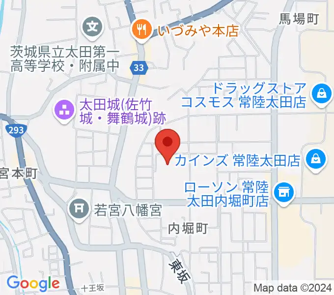 常陸太田市民交流センター パルティホールの地図