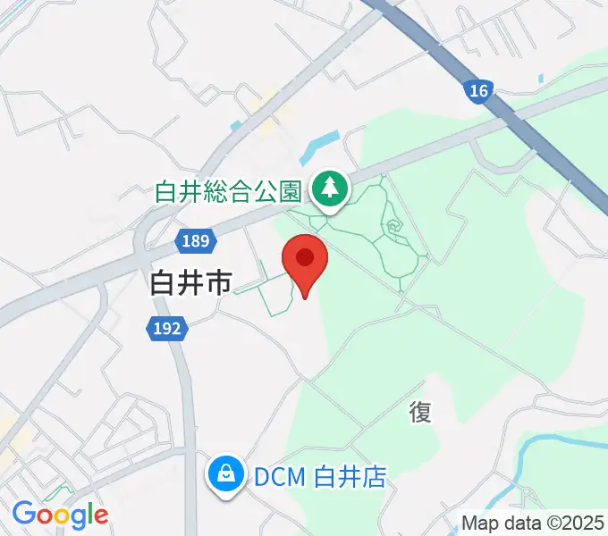 白井市文化会館の地図