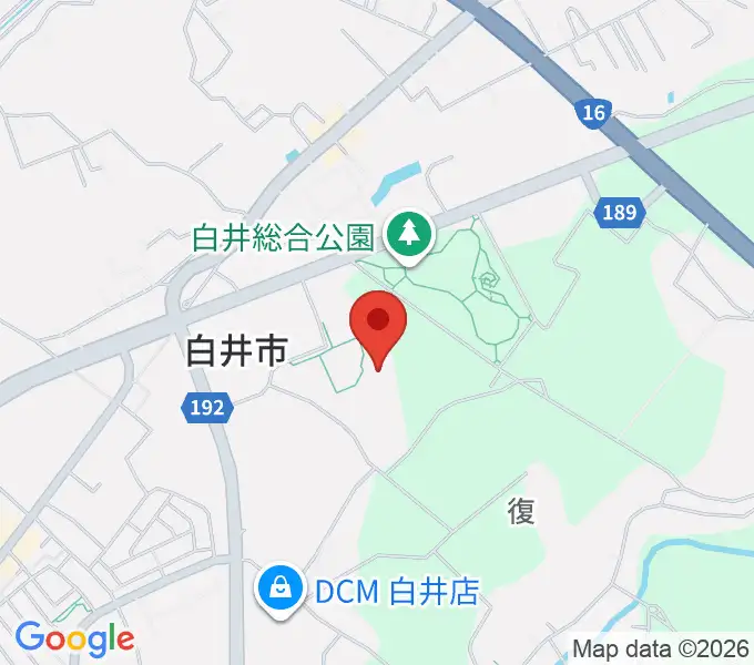 白井市文化会館の地図