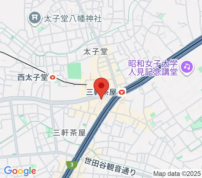 三軒茶屋よんちゃの地図