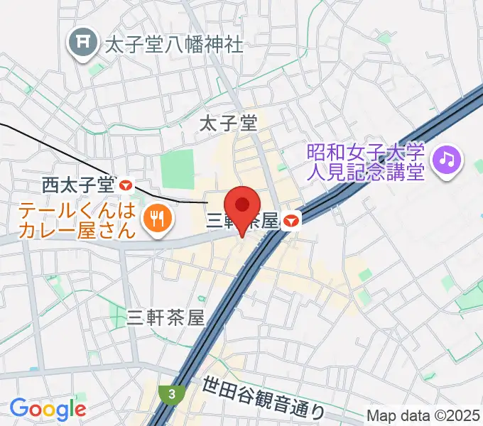 三軒茶屋よんちゃの地図