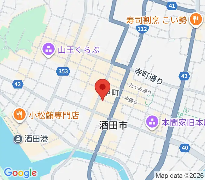 酒田hopeの地図