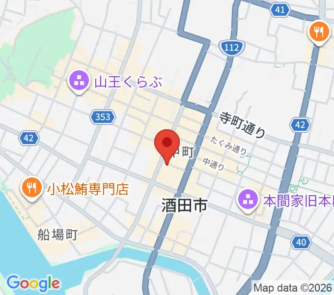 酒田hopeの地図